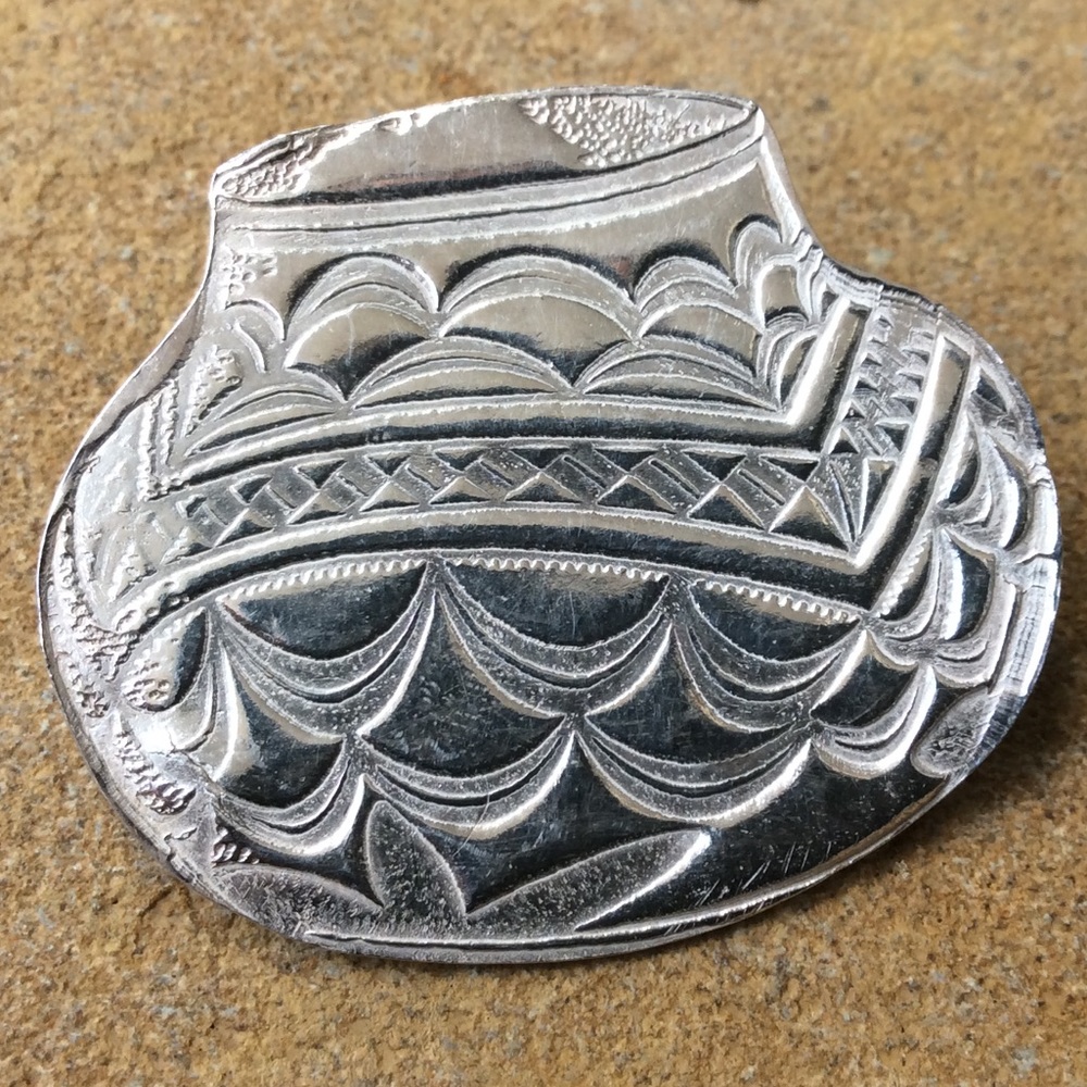 Sterling Silver Southwestern Pottery Brooch
